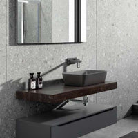 Mobile bagno "ESSENCIAL BROWN" con lavabo, specchiera